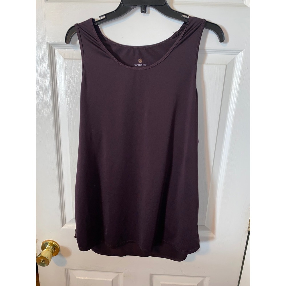 Tangerine Womens XXL Plum Purple Racerback Activewear Tank Top Scoop Neck Gym